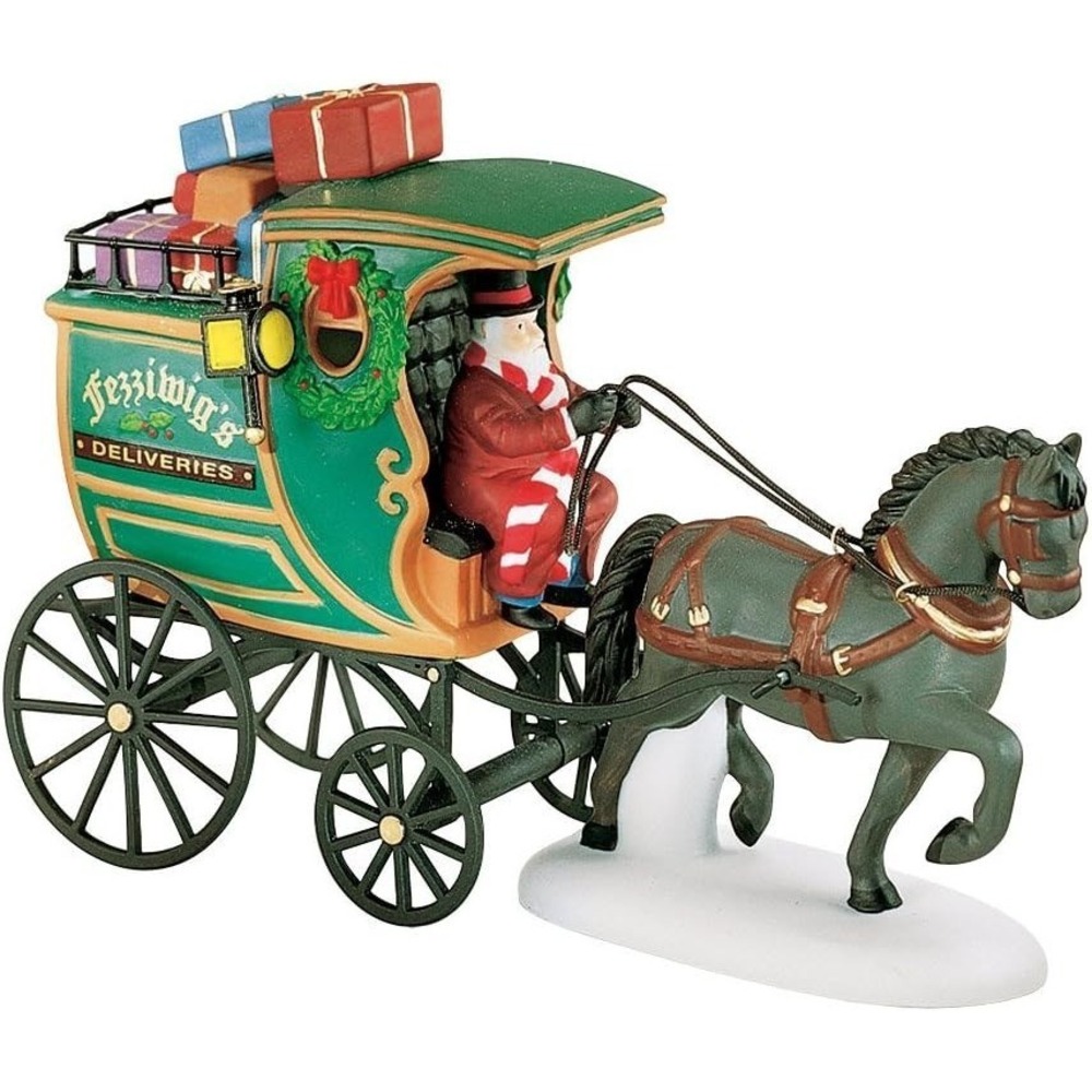 DEPT 56 HERITAGE VILLAGE THE CHRISTMAS CAROL REVISITED FEZZWIG DELIVERY WAGON